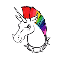 Friendlyunicorn unicorn fu friendly fufufu Sticker