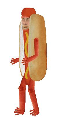 Hot Dog Sticker by Scorpion Dagger