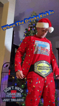 Drunk Christmas Spirit GIF by Tailgating Challenge