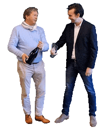 WoonNL champagne confetti feest makelaar Sticker