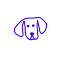 dog neon Sticker