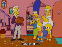 homer simpson flowers GIF