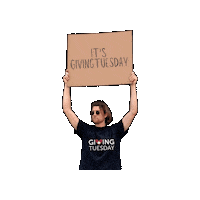 givingtuesdayca givingtuesday givingtuesdayca dude with sign Sticker