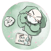 Cherry Blossoms Tea Sticker