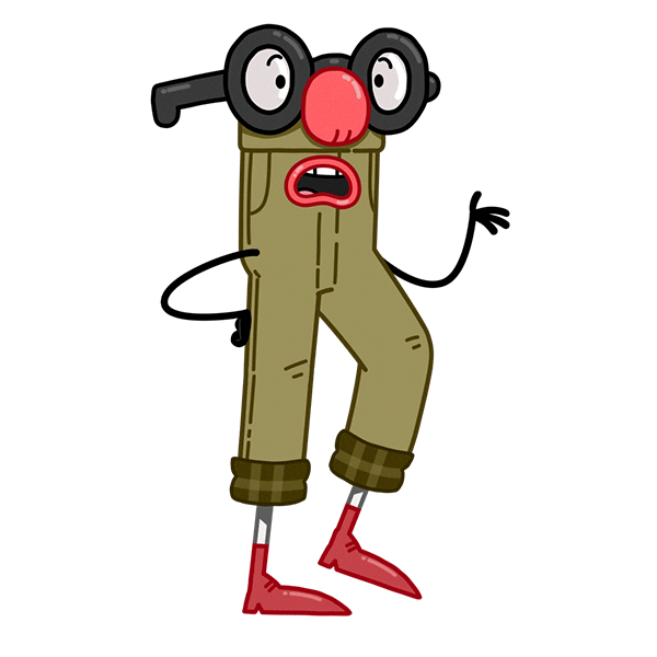 Glasses Pants Sticker by Treehouse Direct