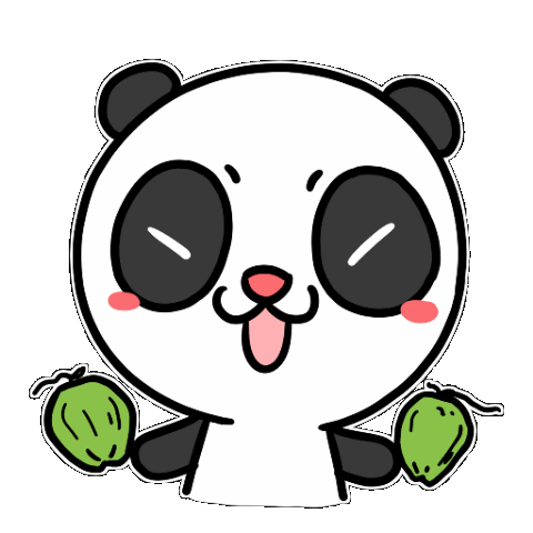 panda coconut Sticker