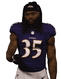 Gus Edwards Thank You Sticker by Baltimore Ravens