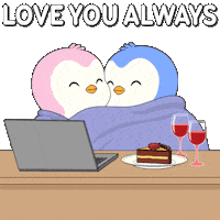 I Love You Couple Sticker by Pudgy Penguins