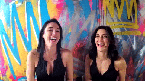 jane-do giphygifmaker laughing lmao besties GIF