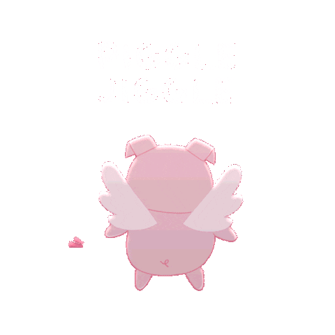 Flying Pig Dancing Sticker by PositivelyPigasus