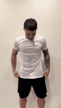 Detalle en uso remeras Nike Dri-FIT