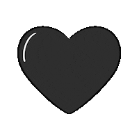 Black Heart Hearts Sticker by the lifestyled co