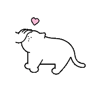 eva_artwork cat petting Sticker