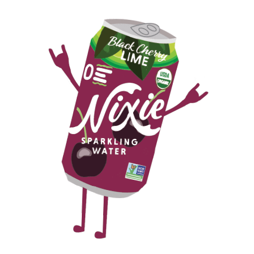 Black Cherry Lime Sticker by Nixie Sparkling Water