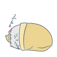 konjoneko sleep good night sleeping zzz Sticker