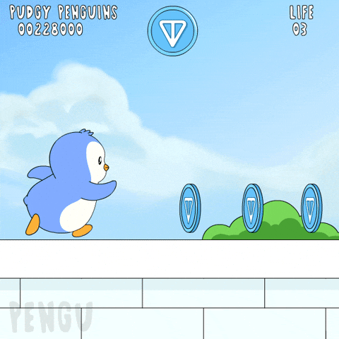 Pengu Clash анимированный пингвин - символ игры