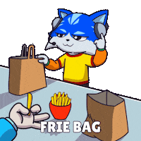 Working Fast Food Sticker by Toshithecat