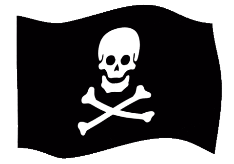 Flag Skull Sticker