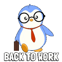 Penguin Going To Work Sticker by Pudgy Penguins