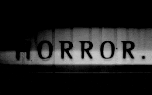 black and white horror GIF