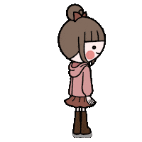 Happy Girl Sticker by おちょう