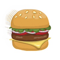 cesspascualhuerta food yum burger fastfood Sticker