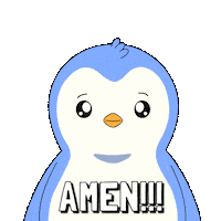 Can I Get An Amen Yes Sticker by Pudgy Penguins