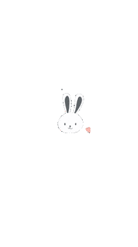 Jennyayc heart rabbit นารก หวใจ Sticker