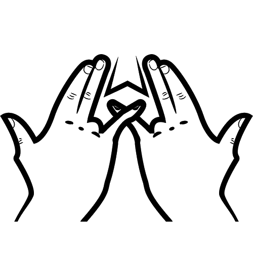 Hand Sticker by HOOD FAVE 24