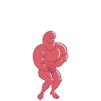 muscle posing Sticker by Pia Graf