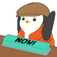 Send Lets Go Sticker by Pudgy Penguins