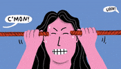 Girl Pushing GIF by Matilde Horta
