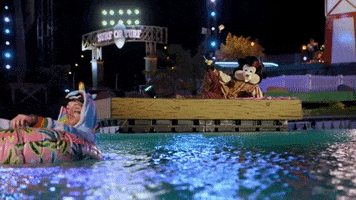 abcnetwork abc unicorn floating pool party GIF
