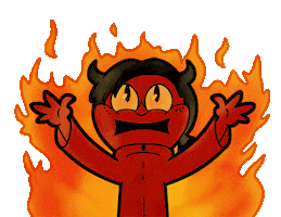 Angry Fire Sticker