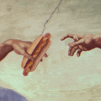 reaching hot dog GIF by NonaRyder