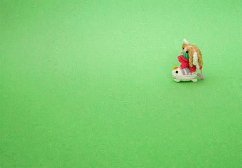 chasing stop-motion GIF by Mochimochiland