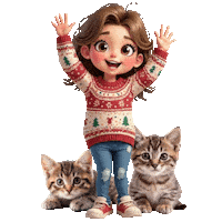 Boys Girls Ugly Sweater Sticker