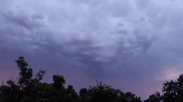 Lightning Streaks Across Sky in Austin as Storm System Moves Through Texas
