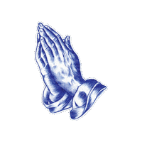Praying Hands Weed Sticker by Mary y Juana® Beverages Co.