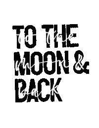 Text Moon Sticker