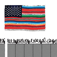 American Flag Mexico Sticker by INTO ACTION