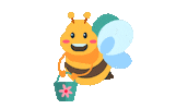 Happy Bee Sticker by Positive Programming