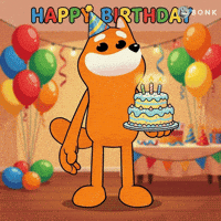 Celebrating Birthday Cake GIF by BONK