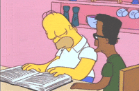 homer simpson sleeping GIF