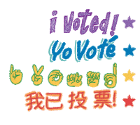 sign language vote Sticker by Chen Design Associates