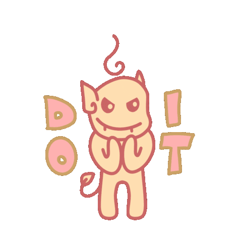 gus_azv devil do it naughty dare Sticker