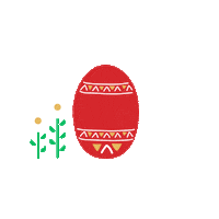 hullabaloo_gr easter handmade eggs custom Sticker