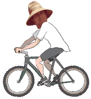 Pedaling Mountain Bike Sticker