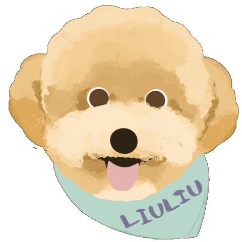 Happy Poodle Sticker