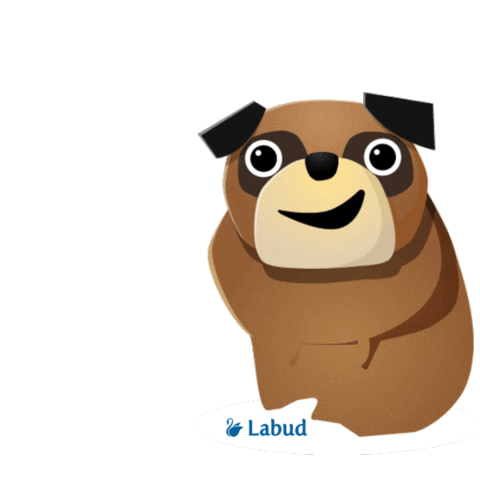 Dog Wink Sticker by Labud_hr